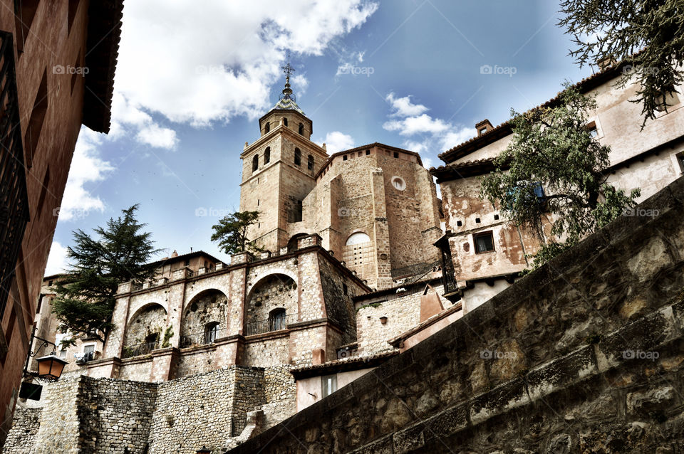 Vista de la Catedral de Albarracin. Vista de la Catedral de Albarracin (Albarracin - Spain)