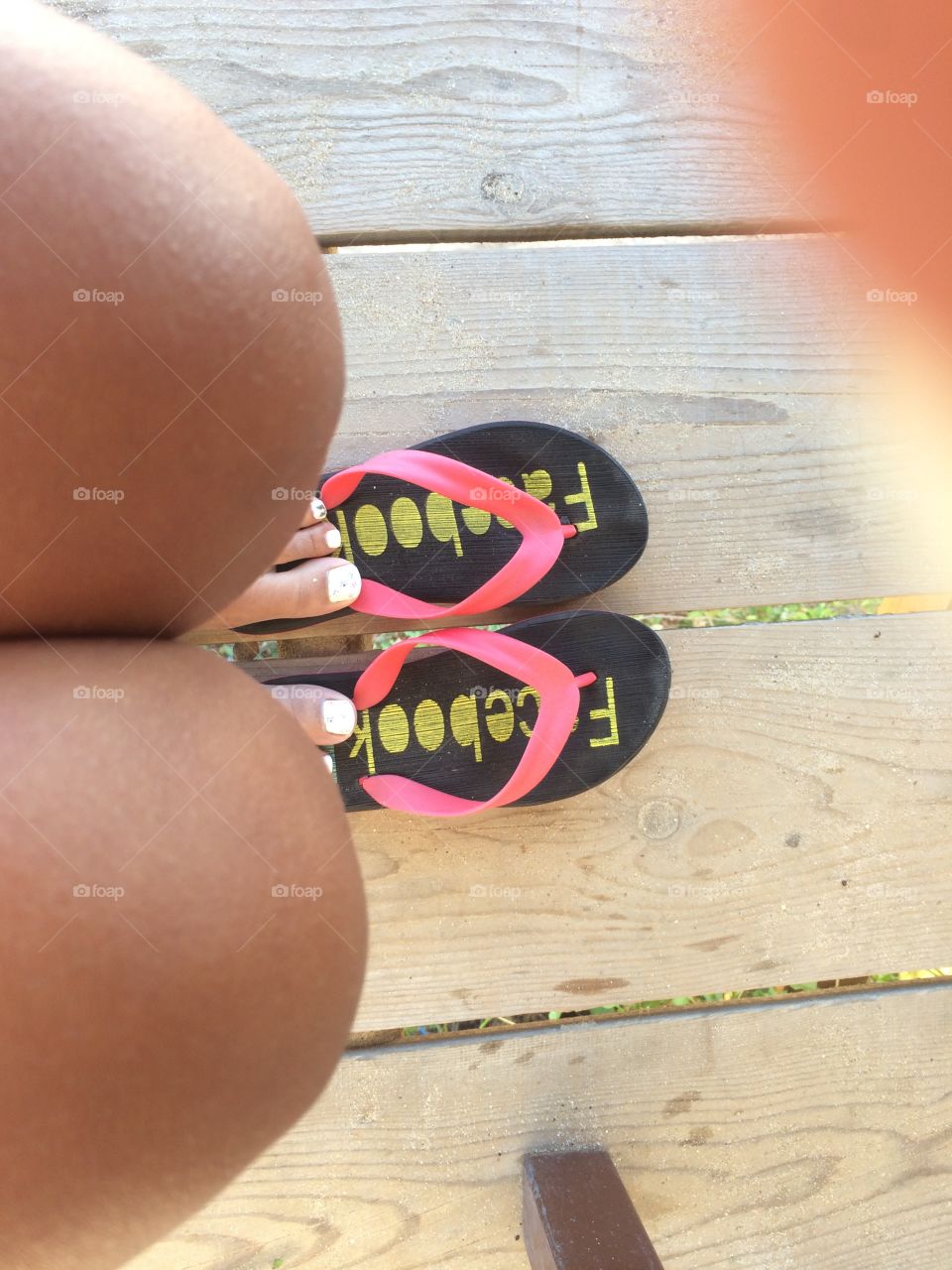 High angle view of woman's footwear