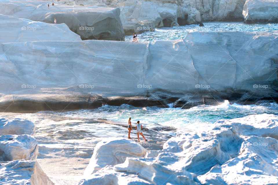 Rocky beach in the Aegean 
