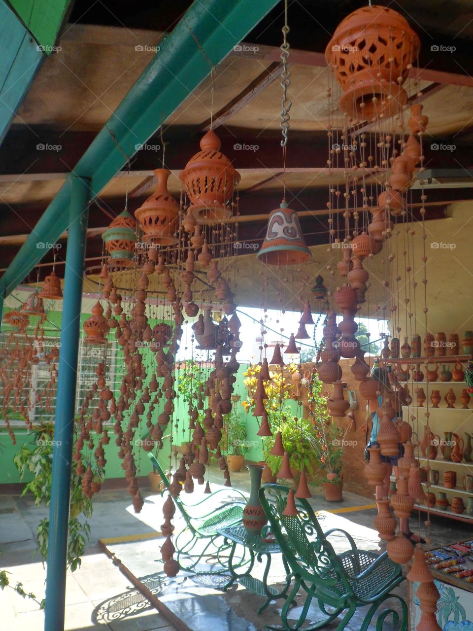 Clay wind chimes from Cuba