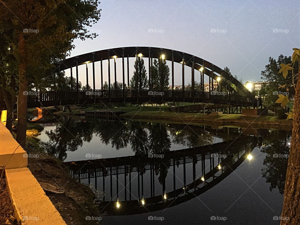 Night bridge and shadows 