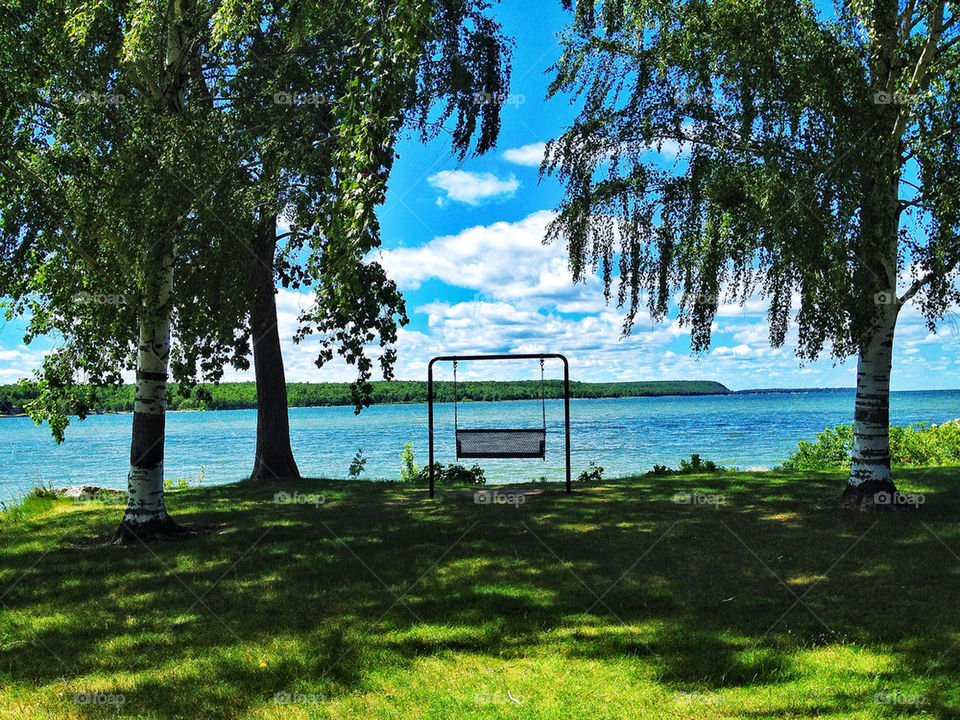 beach sky green yellow by somebeach
