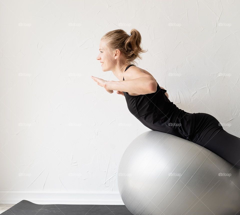 sportive woman working out