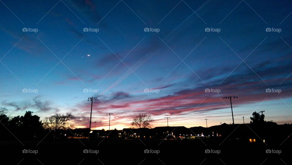 moon over sunset