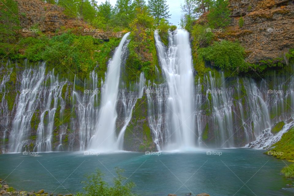 Burney Falls, CA. 150 gallons per minute waterfall. 