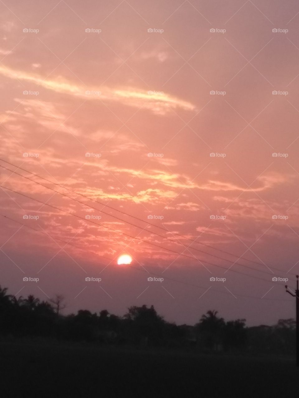 The sunlight view evening time