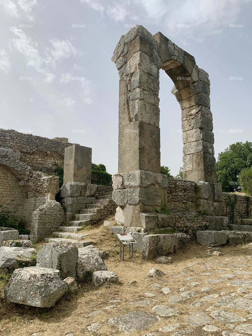 stretch of the ancient Roman city of Carsulae along the Via Flaminia