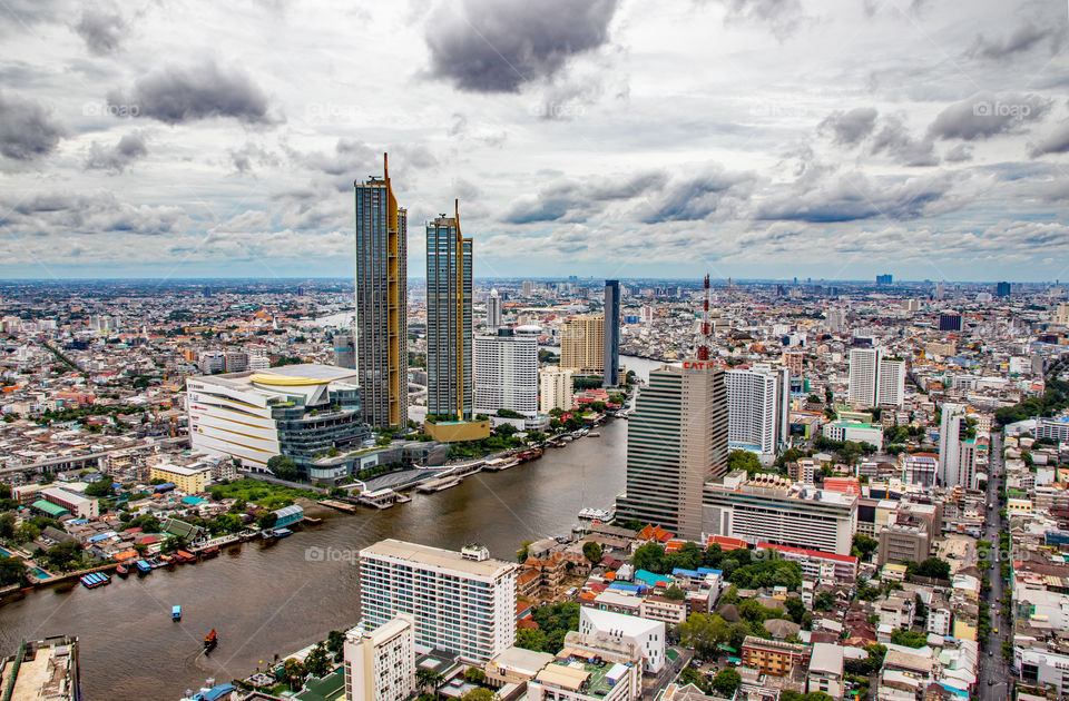 The Cityscape of Bangkok Thailand Southeast Asia