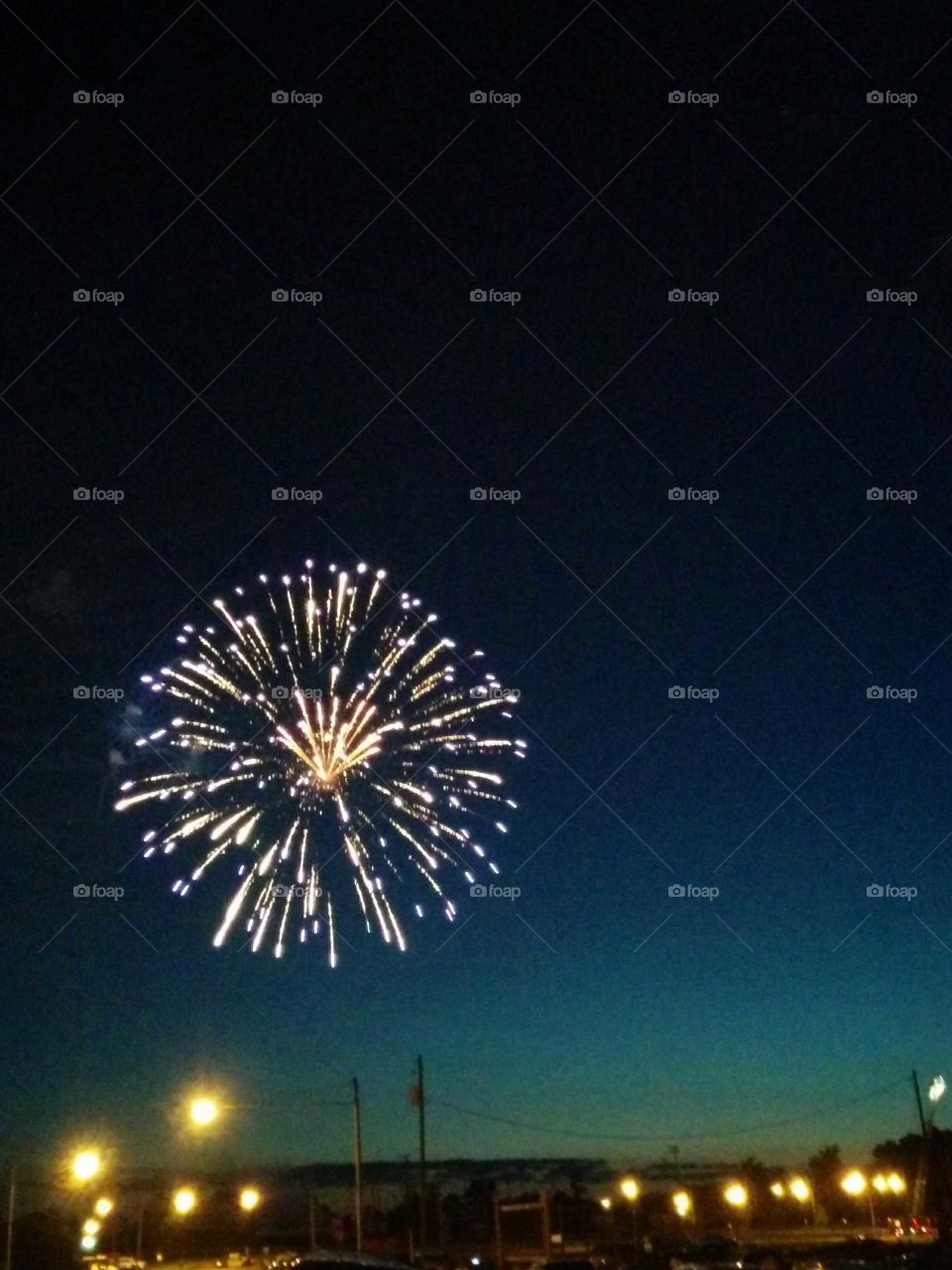 Fireworks burst