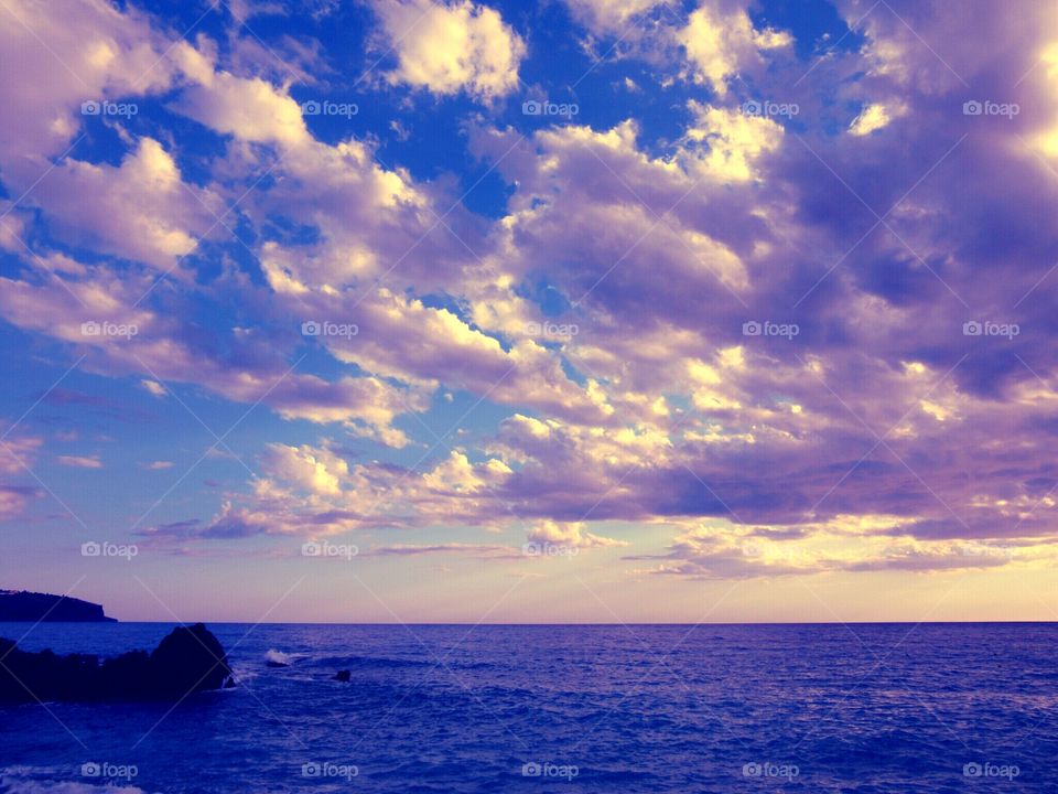 Clouds over the beach of Praia ( Italy ).