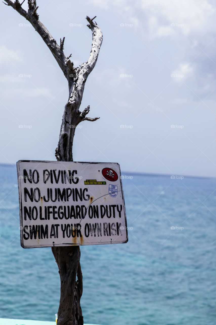 No Diving or Jumping Sign
