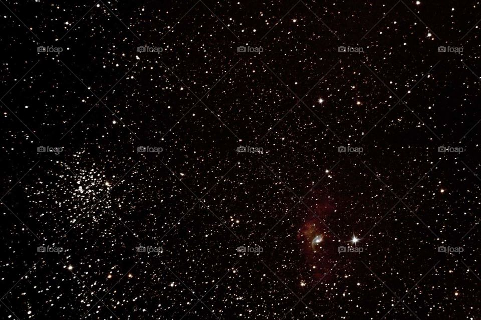 M52 Open star cluster & Bubble Nebula