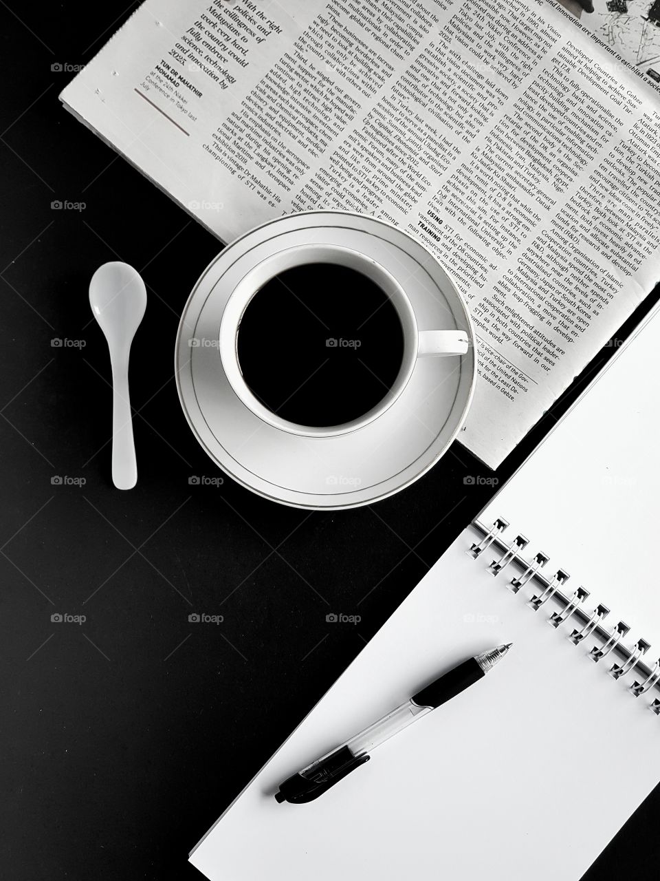 black coffee black background