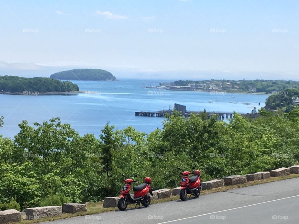 Scooters in Acadia National Park and Bar Harbor