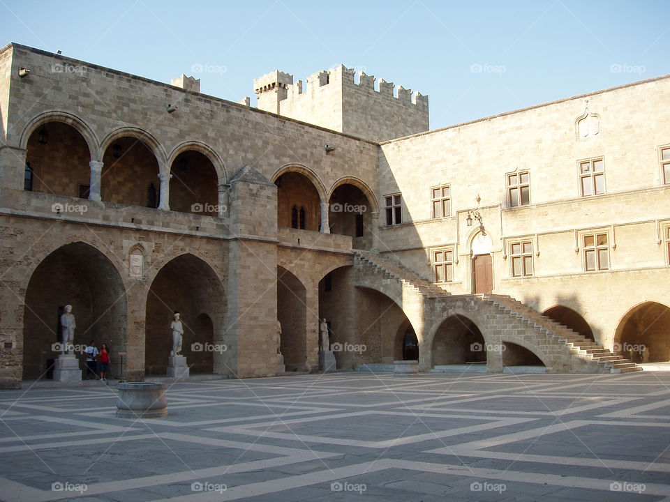 Castle courtyard - Rhodes
