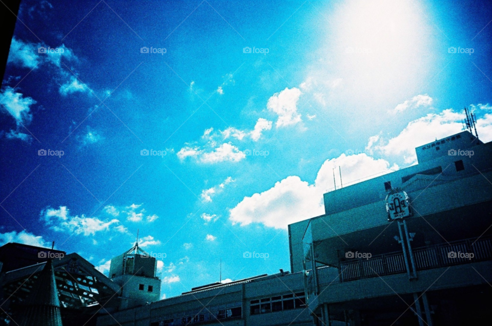 sky light blue white by JIOO