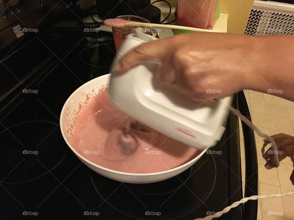 Making a cake