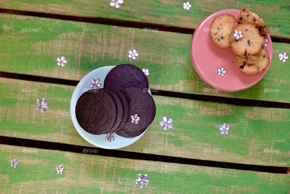 Chocolate chip mini muffins and decadent cookies 