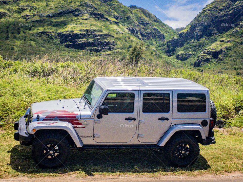 Jeep touring Hawaii. 