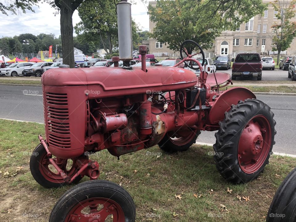 Old red tractor 