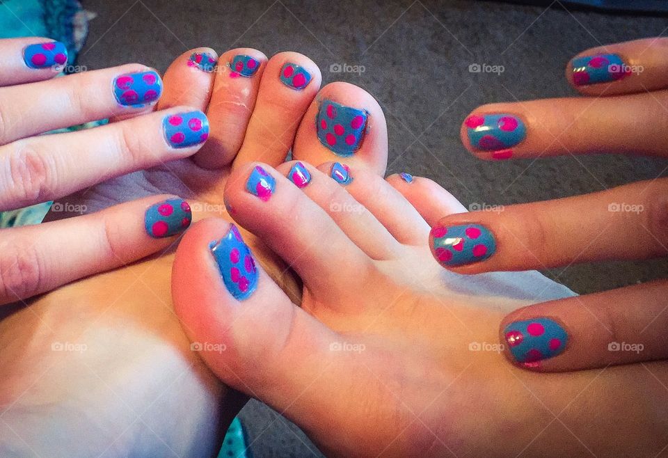 I love polka dots and nail polish! 