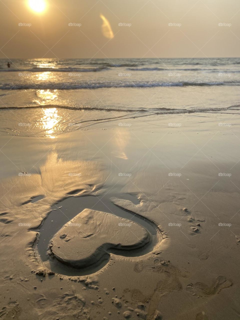 Heart on the beach 🏖
