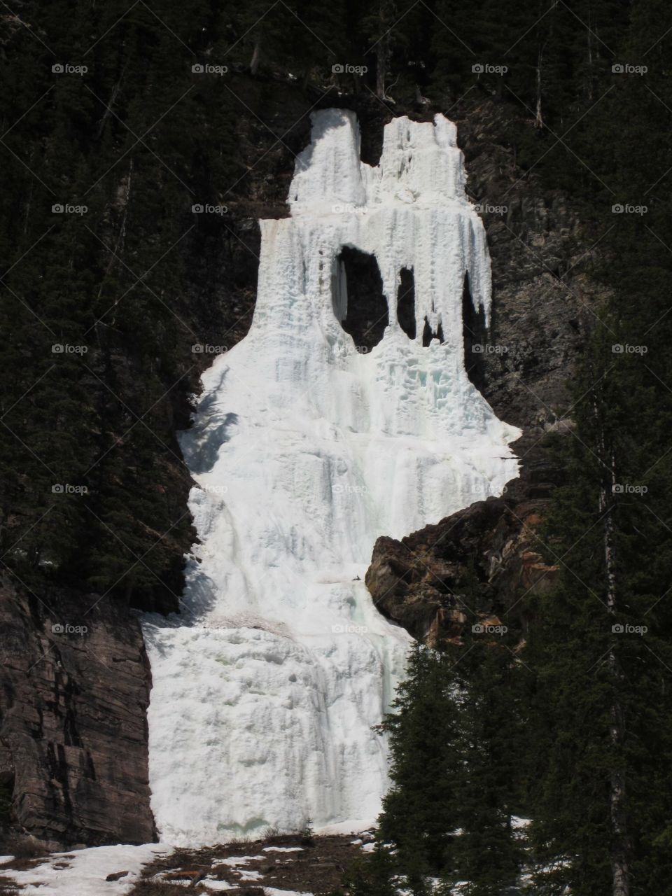 Frozen waterfall