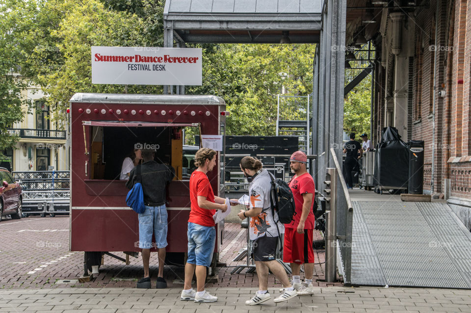 Helpdesk At The Paradiso Building At Amsterdam The Netherlands 2018. Summer Forever Festival