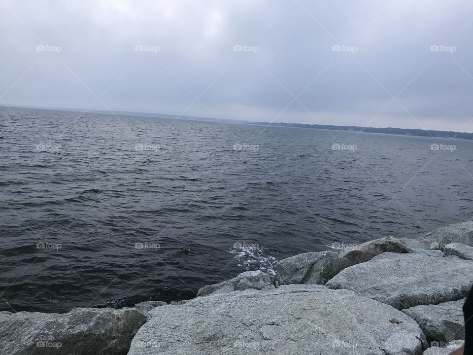 Rocky edge of the river