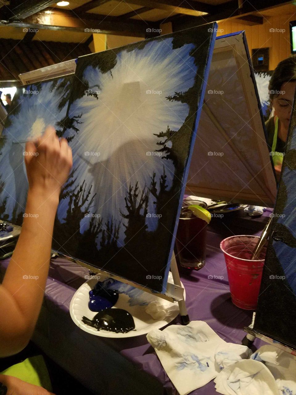 Painting at Paint night