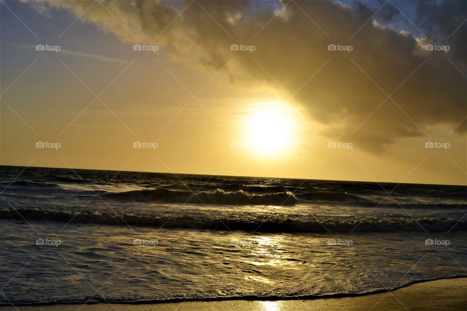 Sunset on the beach 