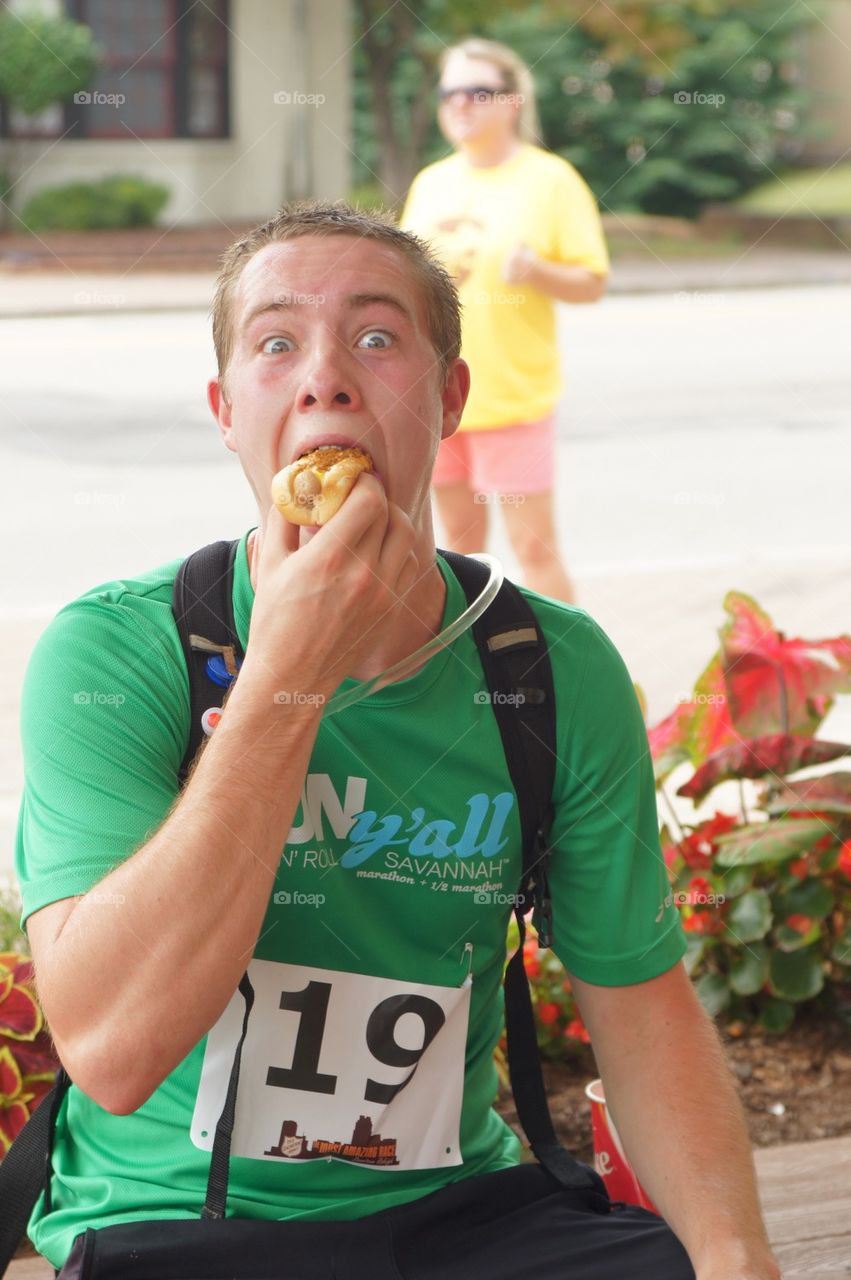 Eating during a competition