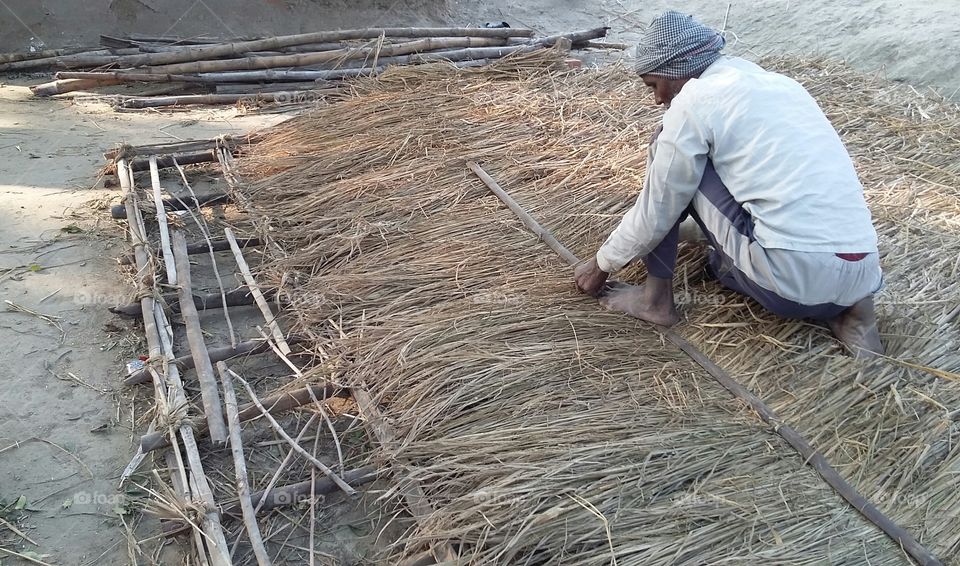 roof making in village