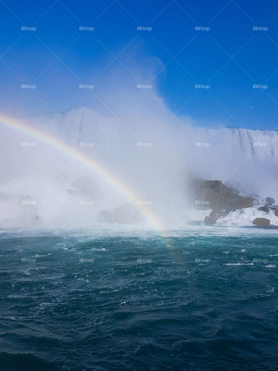 rainbow at the falls