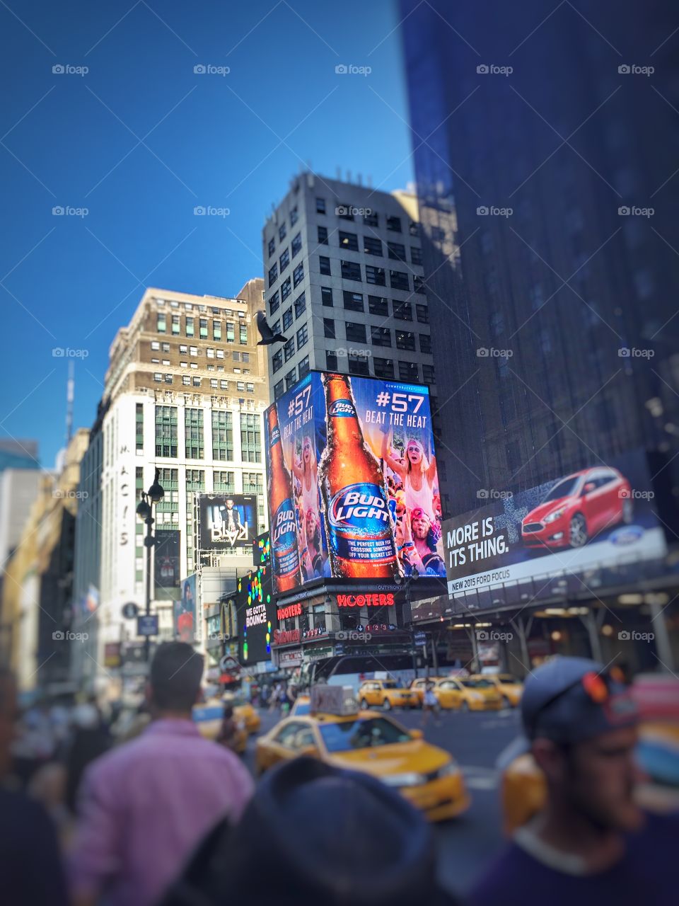 Advertisement. An ad in Times Square 