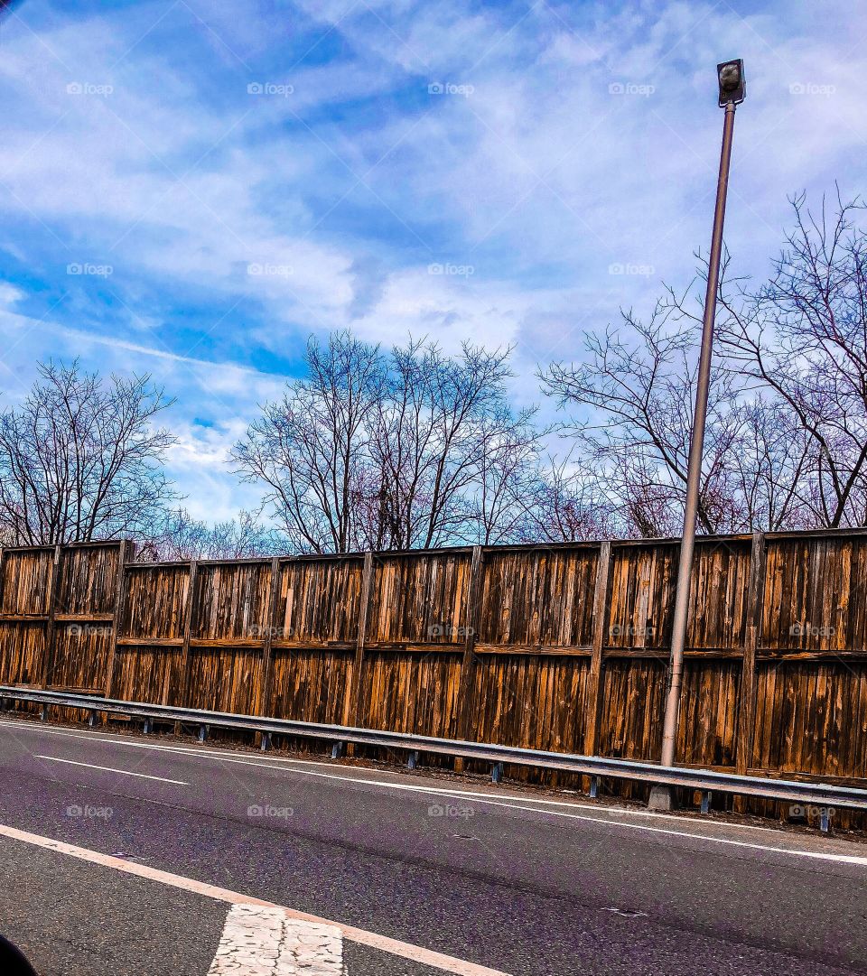 Highway barrier scape
