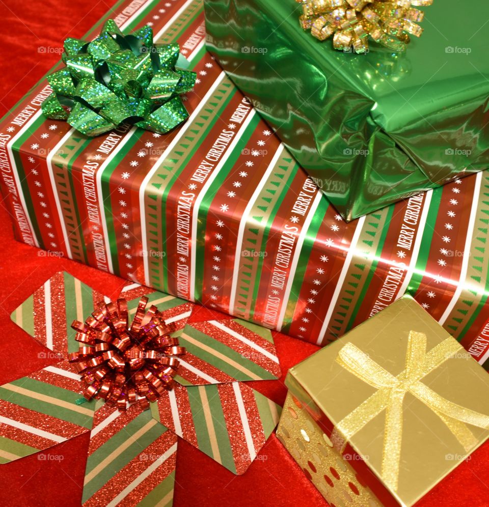 Christmas gifts and wrapping