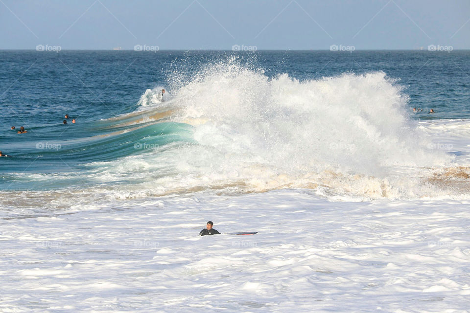Surfs up!  The Wedge, Newport Beach, CA