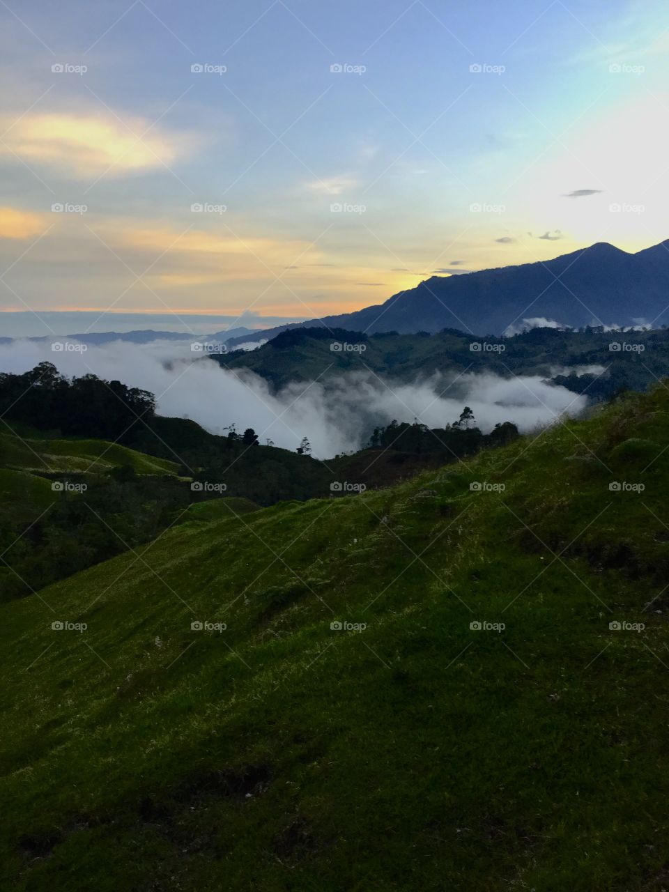 Tolima, colombia. Paisaje en las montañas. 