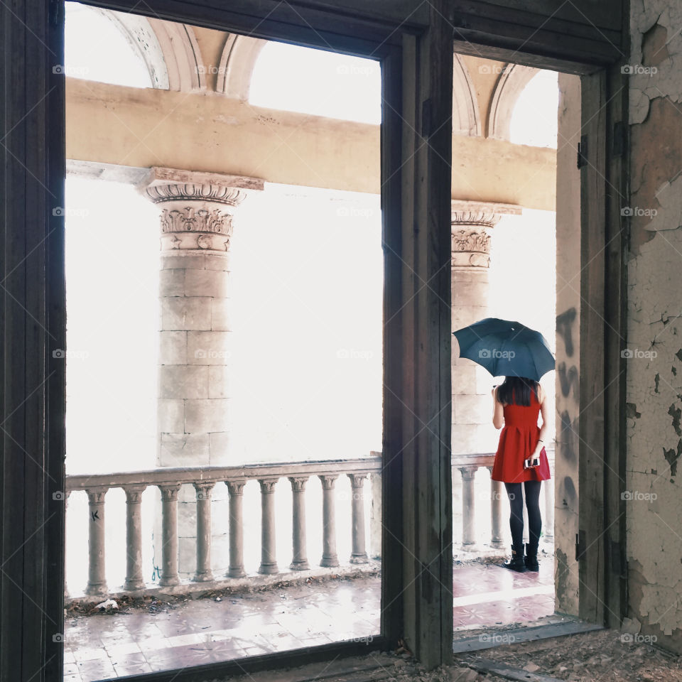 Girl with umbrella