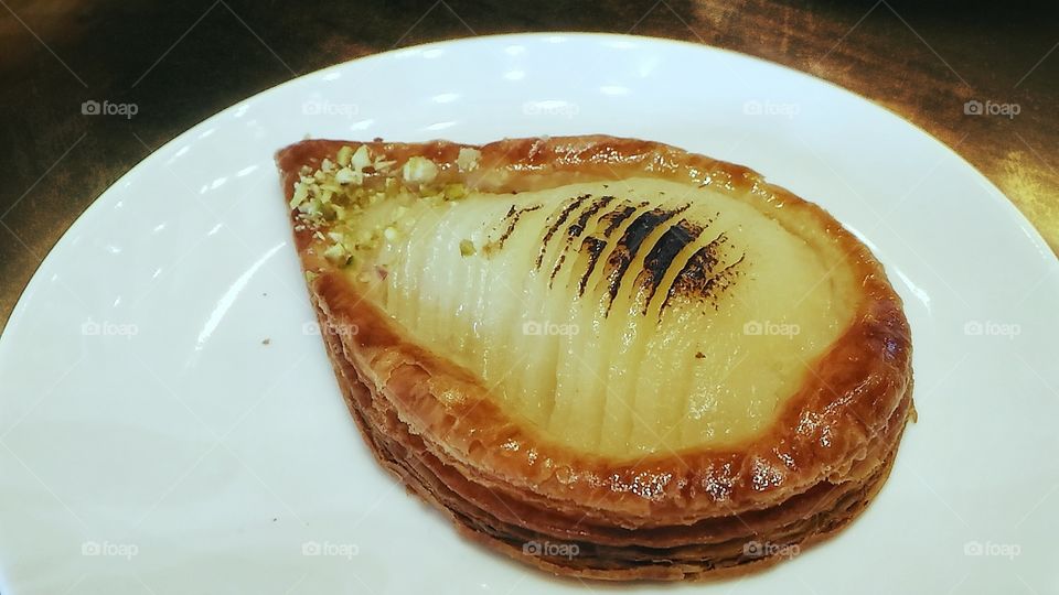 lychee tart angled view