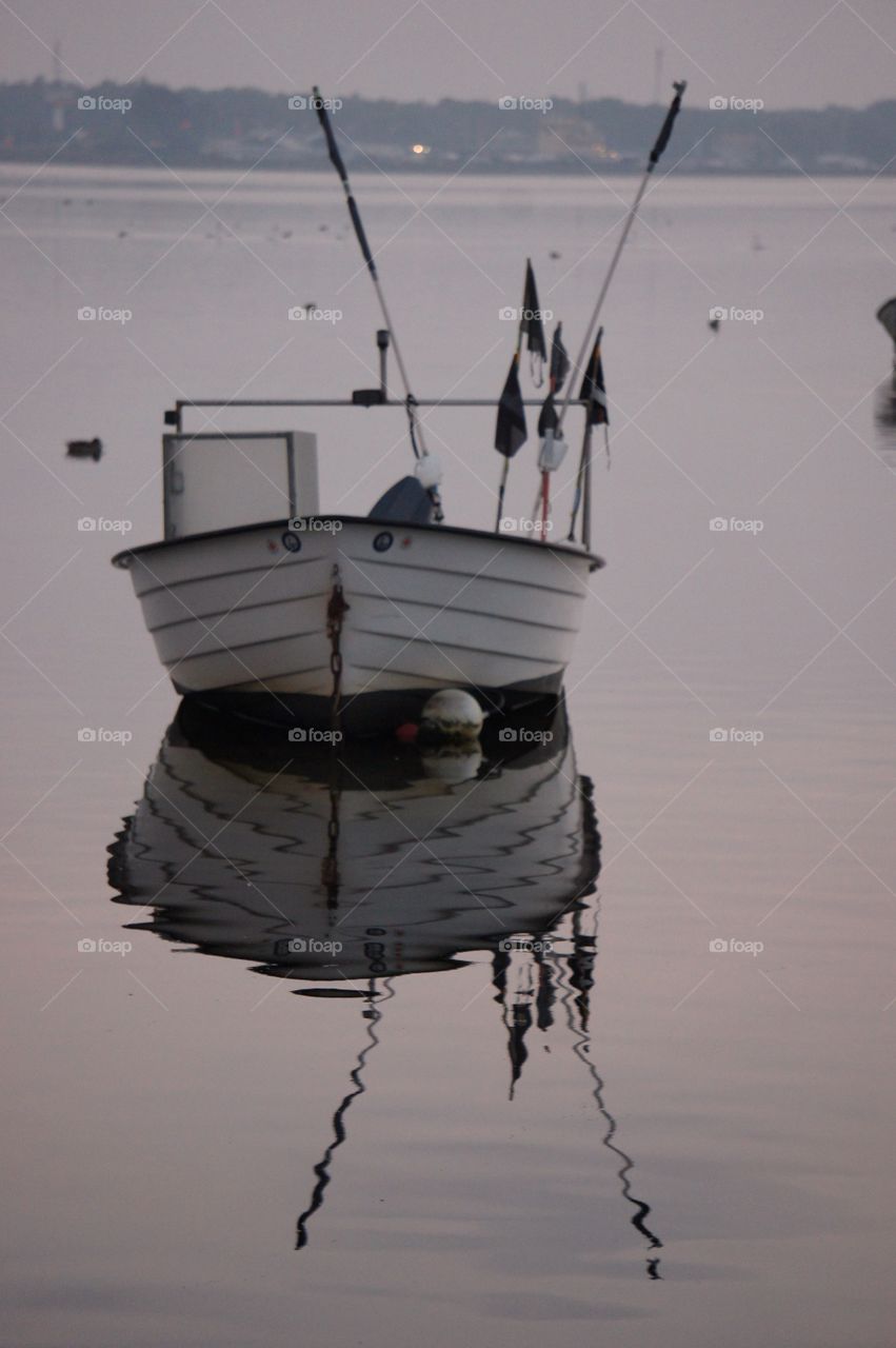 Reflection of a boat