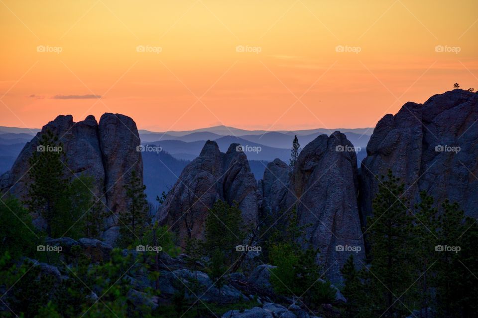 Sunset over the Rocks