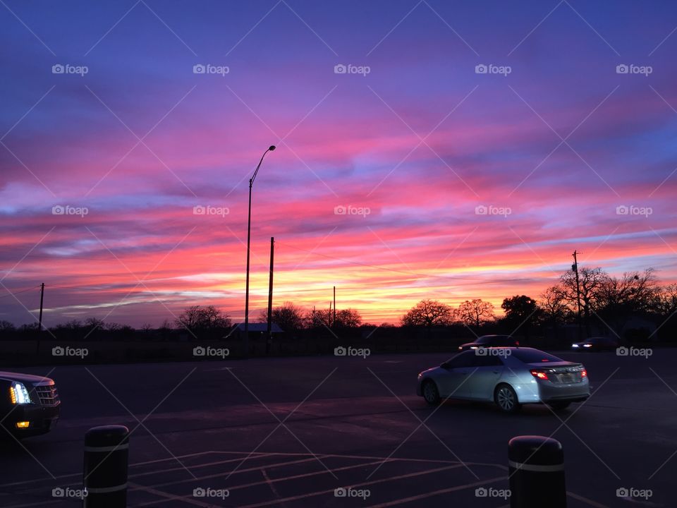 Sunset in Elinger, Texas
