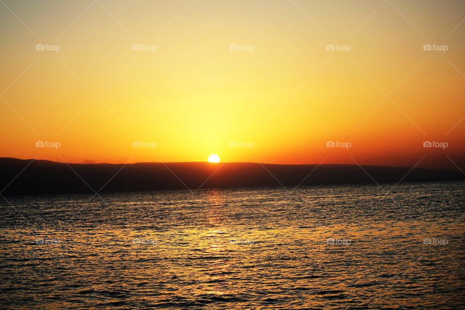 Sunset over sea