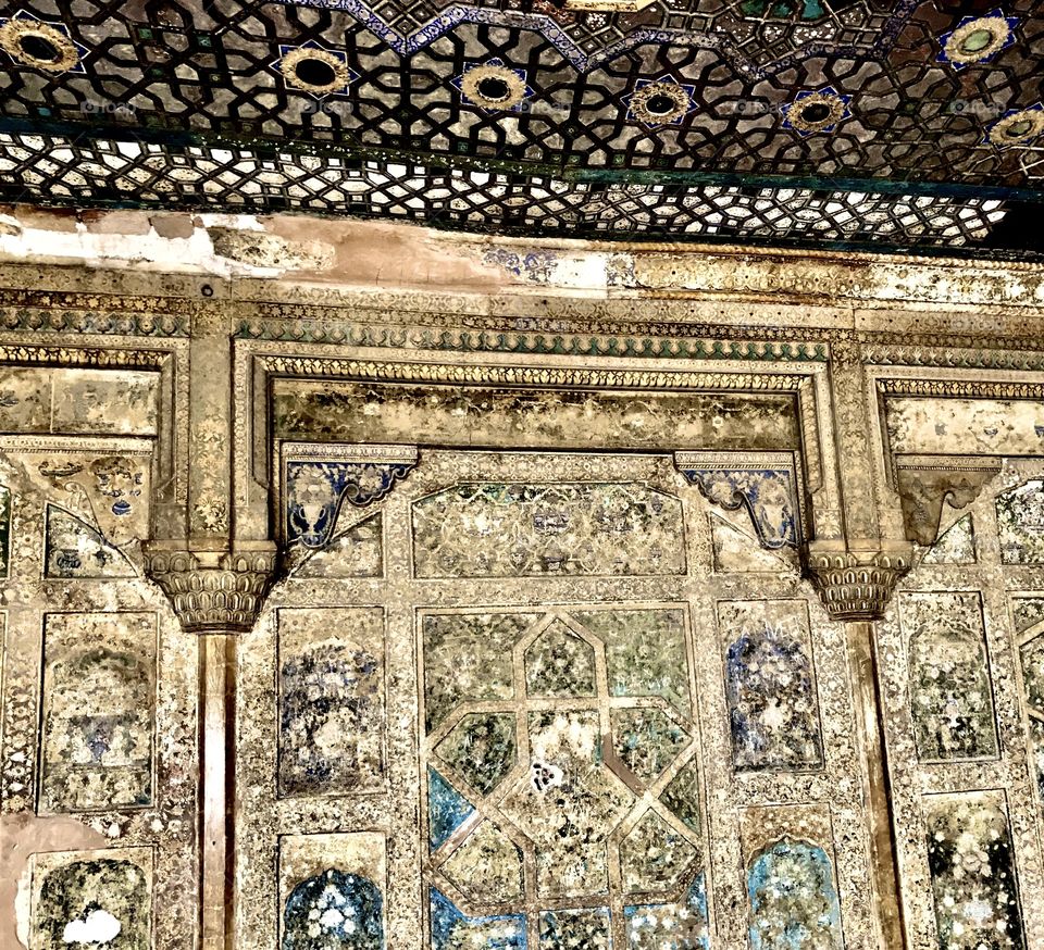 Decorative Wall, Lahore Fort, Pakistan 