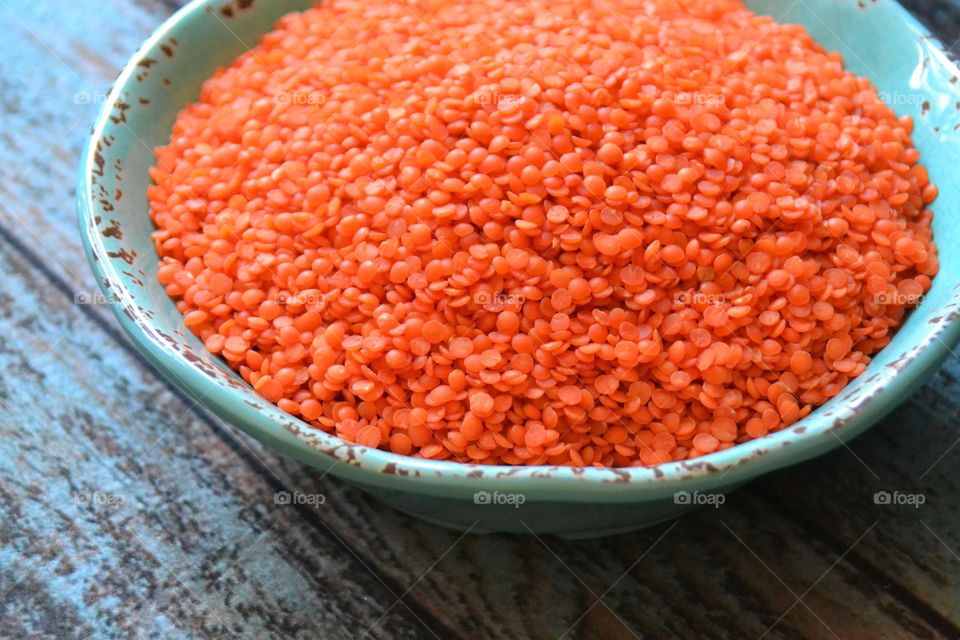 Close up of lentils 