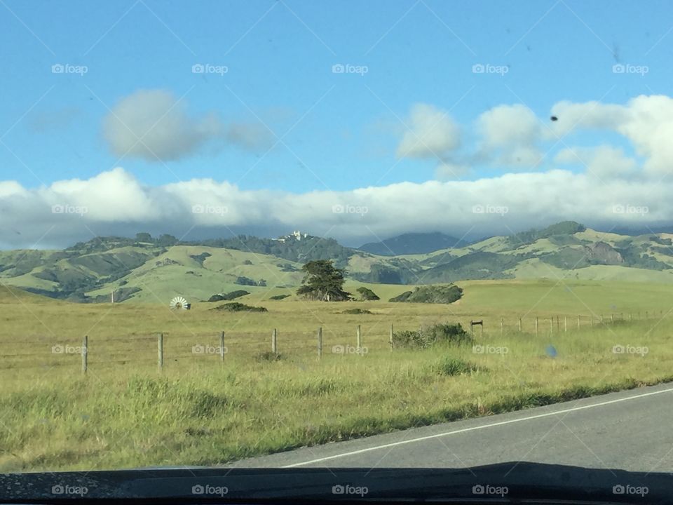 Landscape, Mountain, Hill, Road, Sky