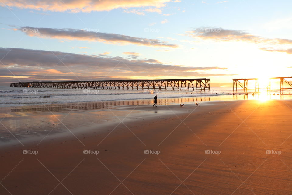 Sunrise over Steetley Pier