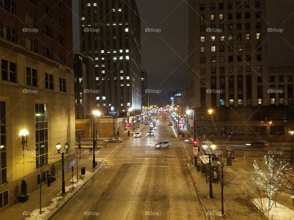 Downtown Metropolis at Night